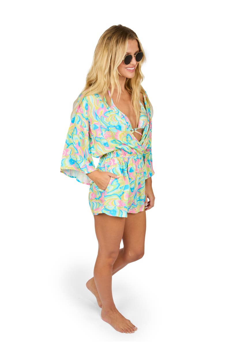 Kenny Flowers The St. Lucia - Deep V Romper, Alternate, color, Multi
