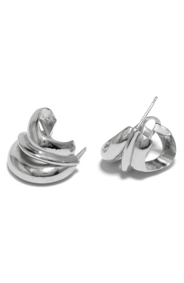 COMPLETEDWORKS Dollop Hoop Earrings, Alternate, color, Silver Plated