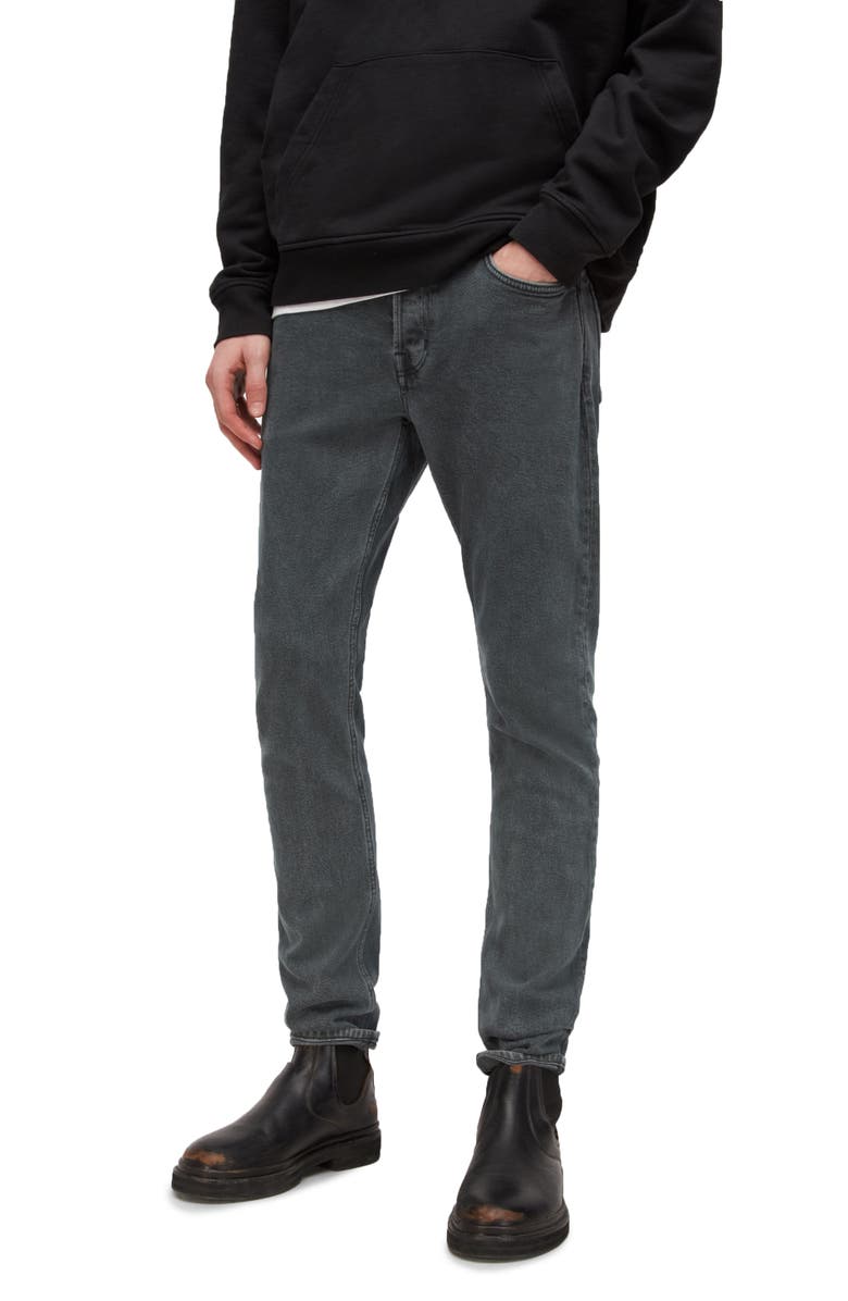 AllSaints Rex Overdyed Slim Leg Jeans, Main, color,