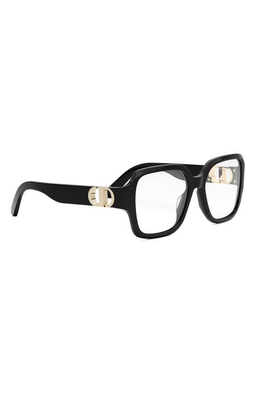 Dior Logo Flat Mirror In Shiny Black