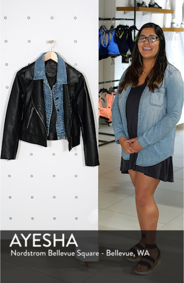 The Cool Kid Faux Leather Moto Jacket, sales video thumbnail