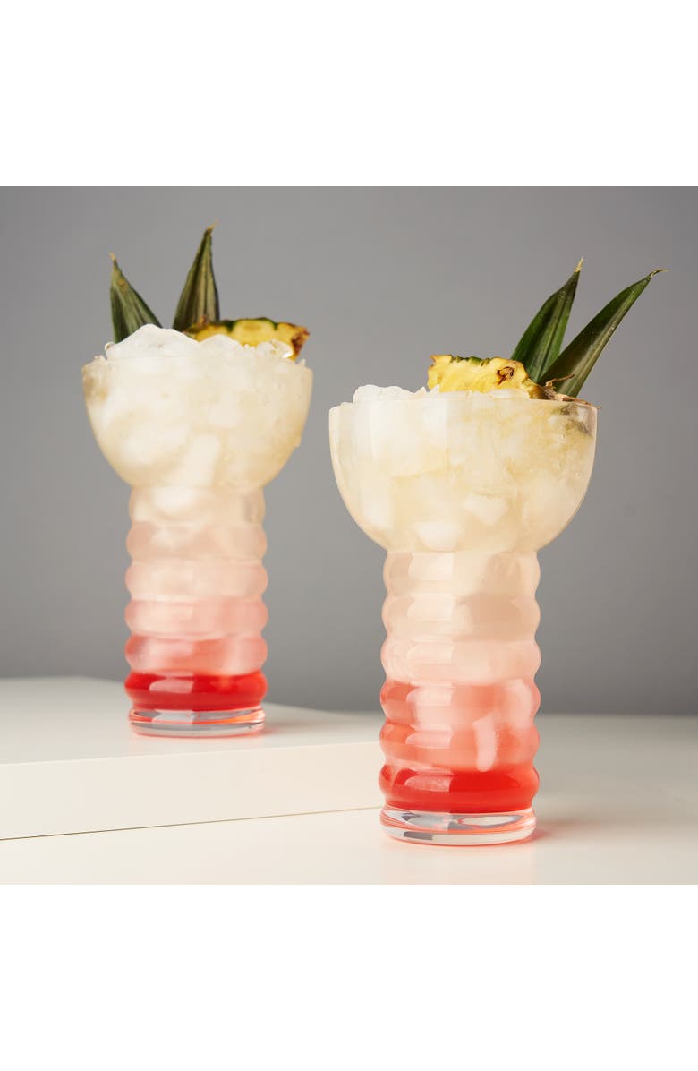 Viski Pacific Crystal Pearl Diver Glasses Set of 2, Alternate, color, Clear