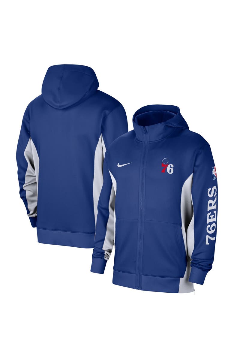 Nike Men's Nike Royal Philadelphia 76ers 2023/24 Authentic Showtime Full-Zip Hoodie, Alternate, color, Royal