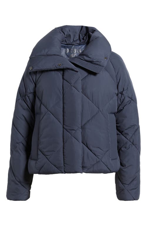 Bcbg Missy Water Resistant Diamond Quilted Jacket In Blue