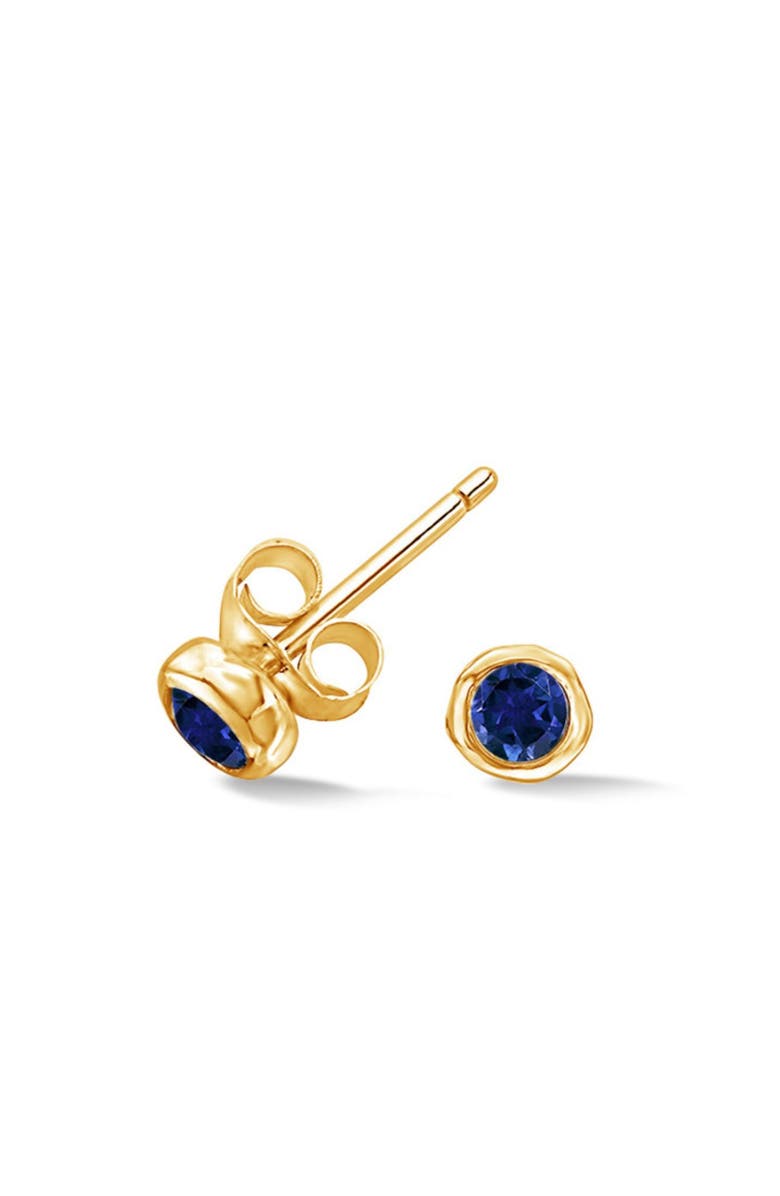 Dower & Hall 3mm Blue Sapphire Dewdrop Studs, Main, color, Yellow Gold Vermeil