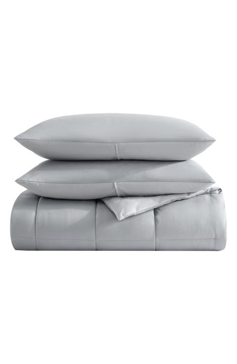 Longdale Solid Microfiber Comforter Set