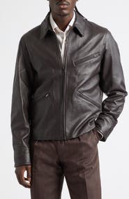 J. Mueser Leather Racer Jacket