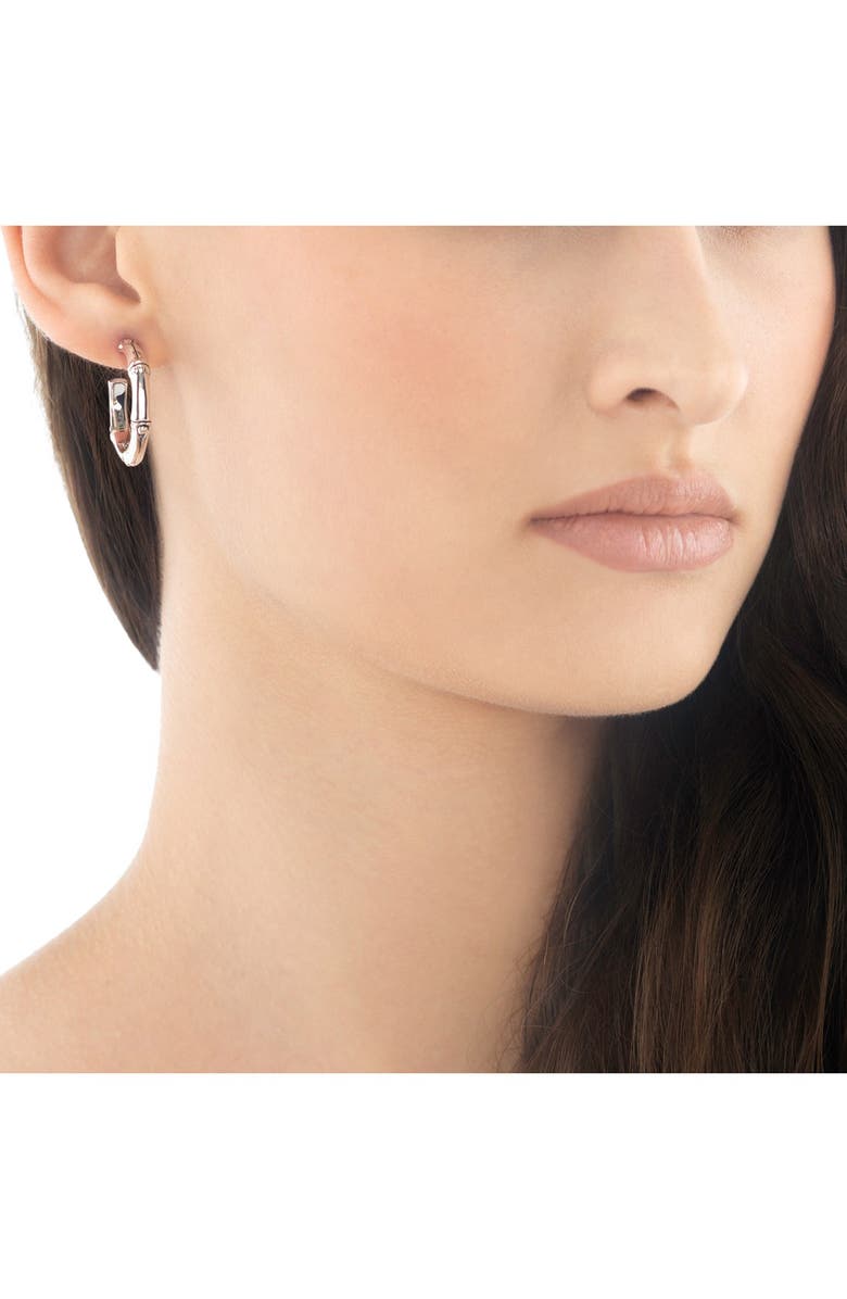 John Hardy Bamboo Silver Hoop Earrings, Alternate, color,