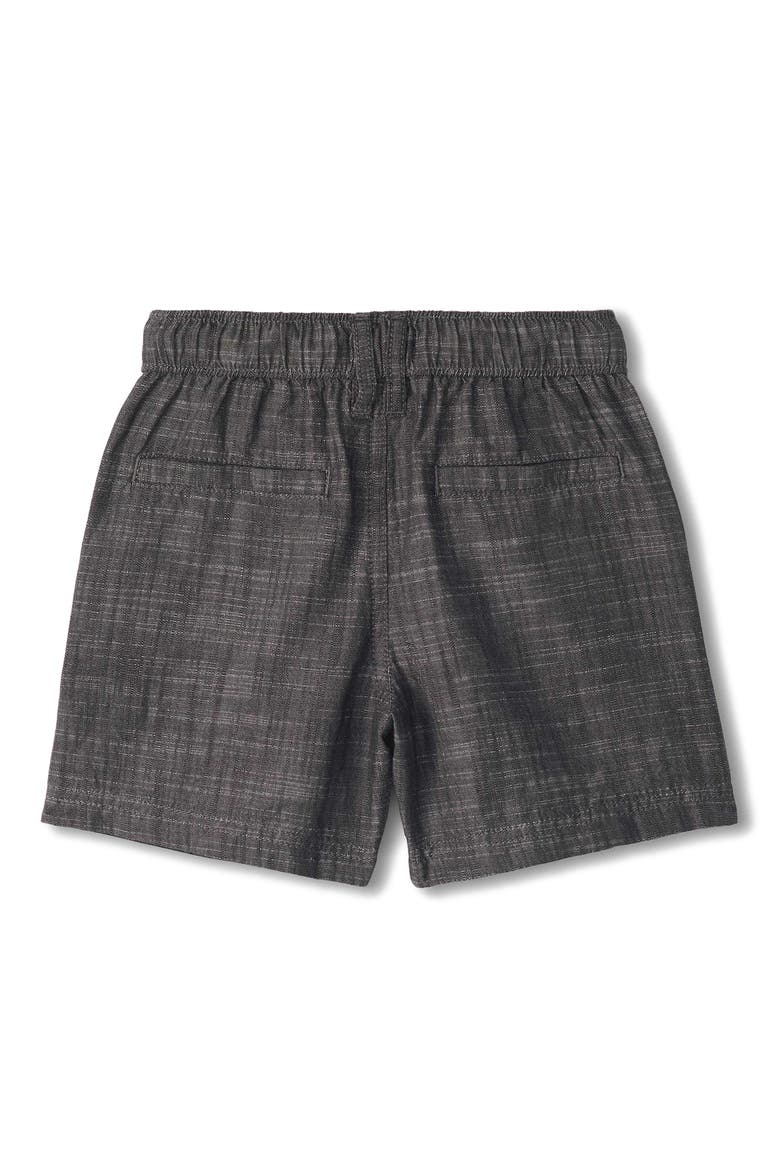 Kids' Slub Cotton Chambray Drawstring Shorts, Alternate, color, GREY