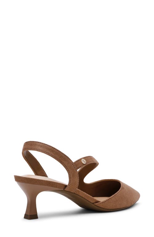 Anne Klein Iman Pointed Toe Slingback Pump In Brown