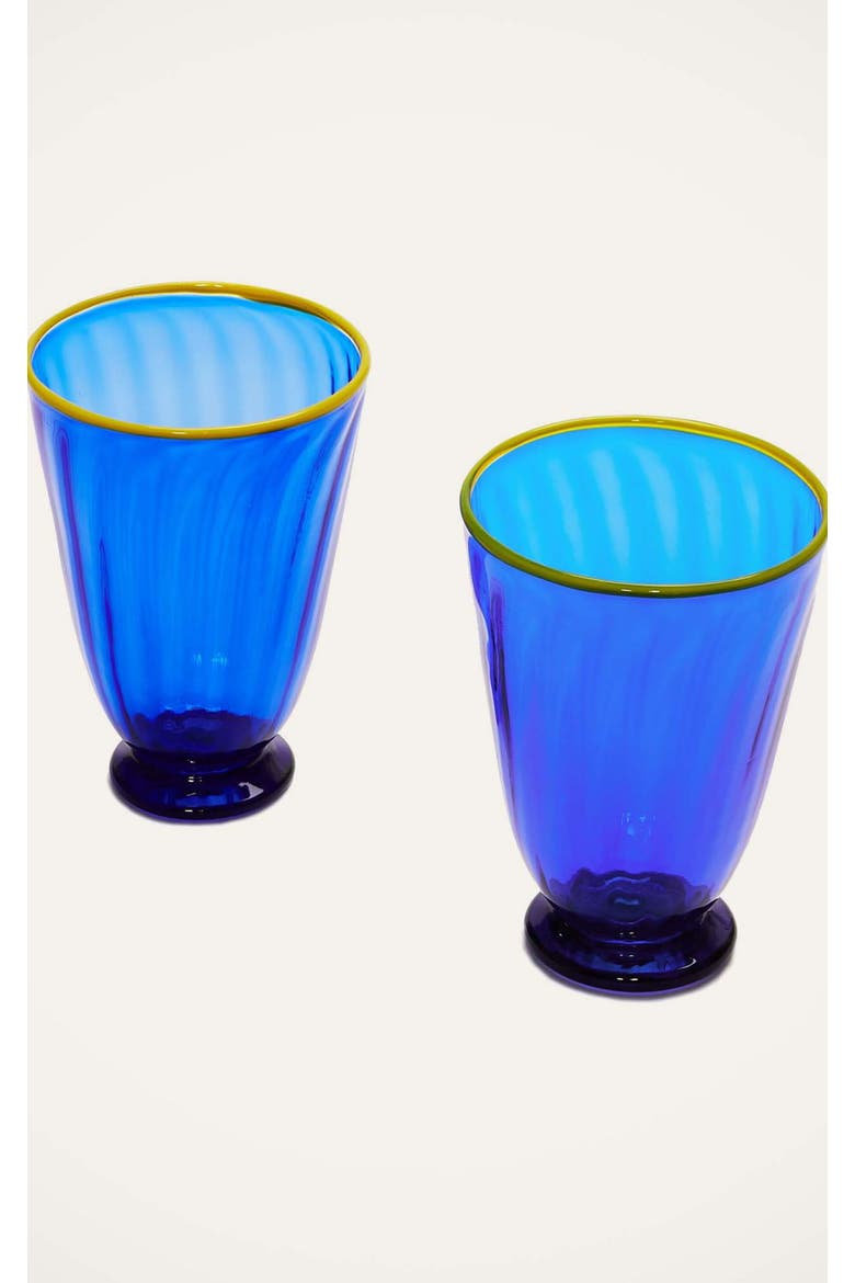Rainbow Glasses Set Of 2, Alternate, color, Tinta Unita Blue