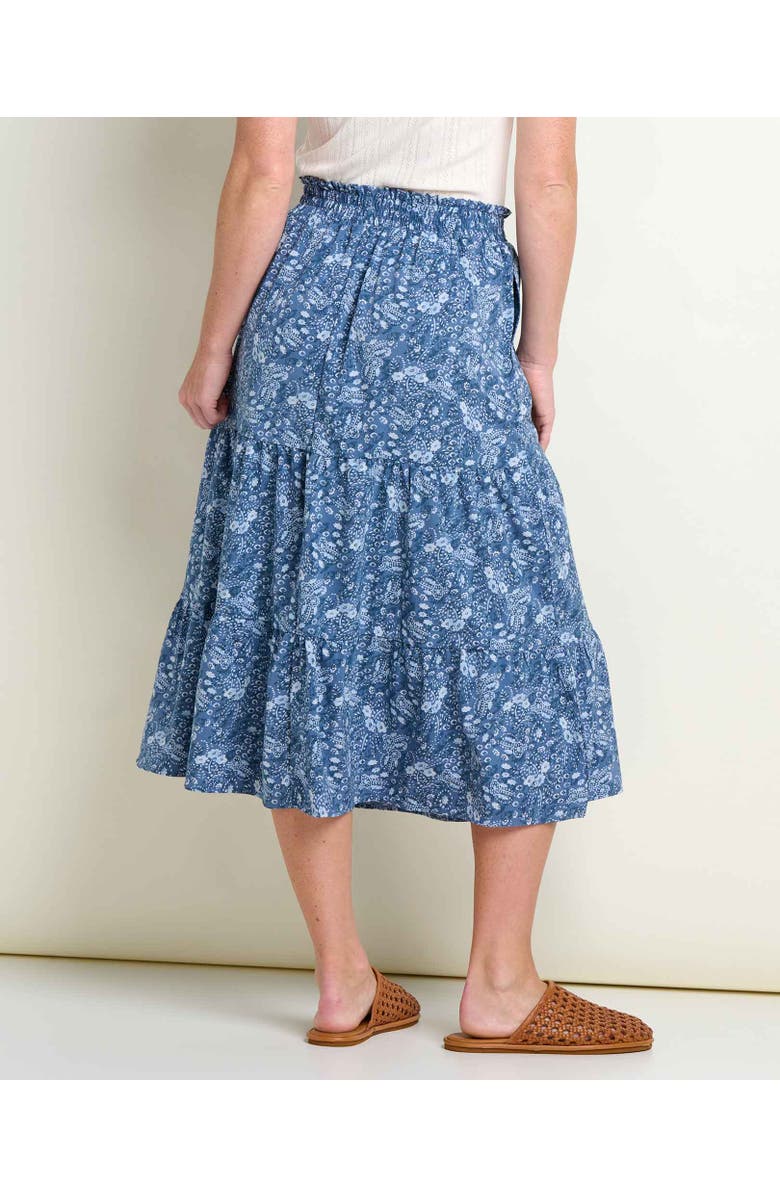 Toad & Co Sunkissed Tiered Midi Skirt, Alternate, color, Canal Print