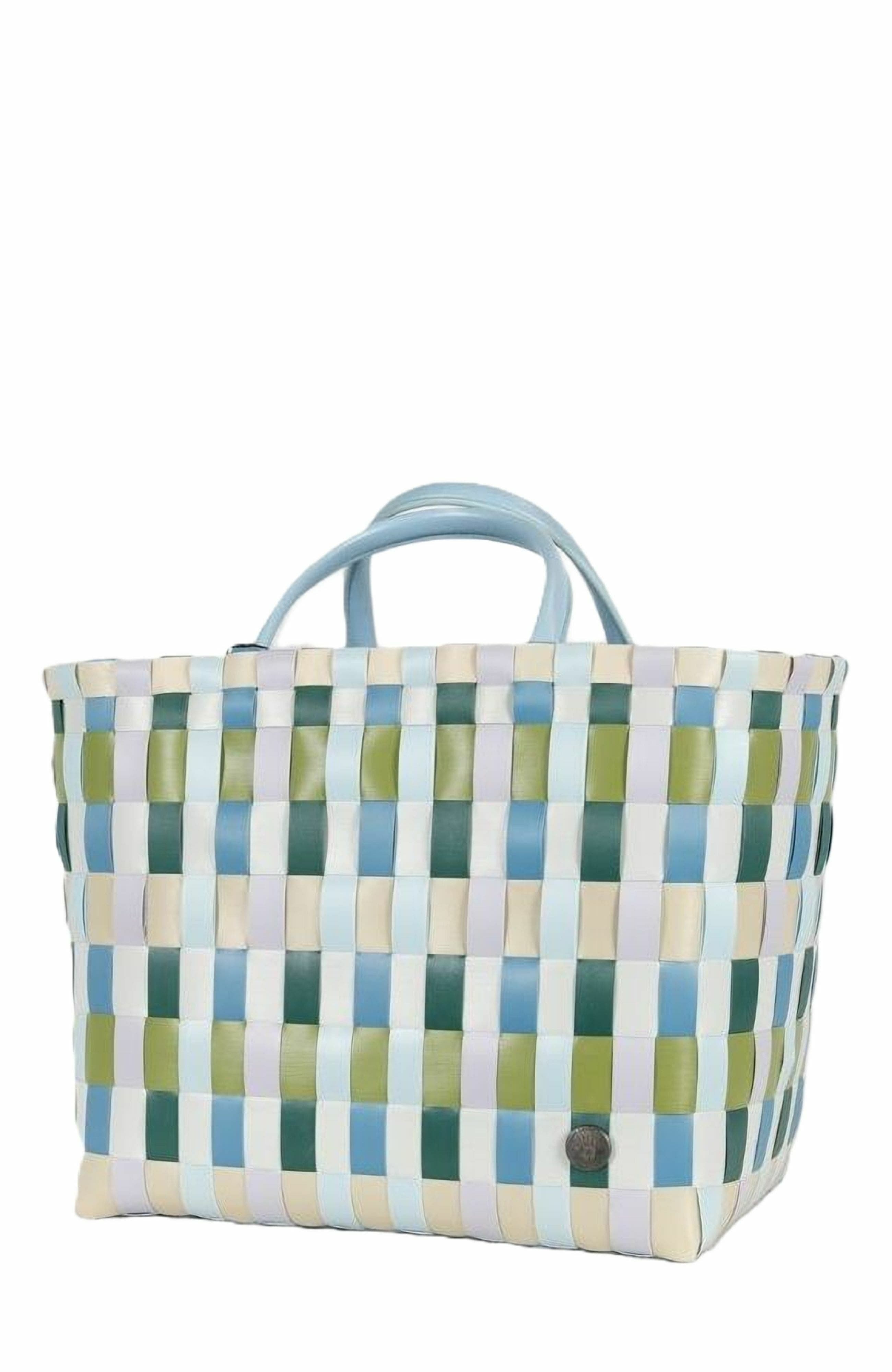 Handed By Multitone Recycled Plastic Shopper, Main, color, Guacamole Mix