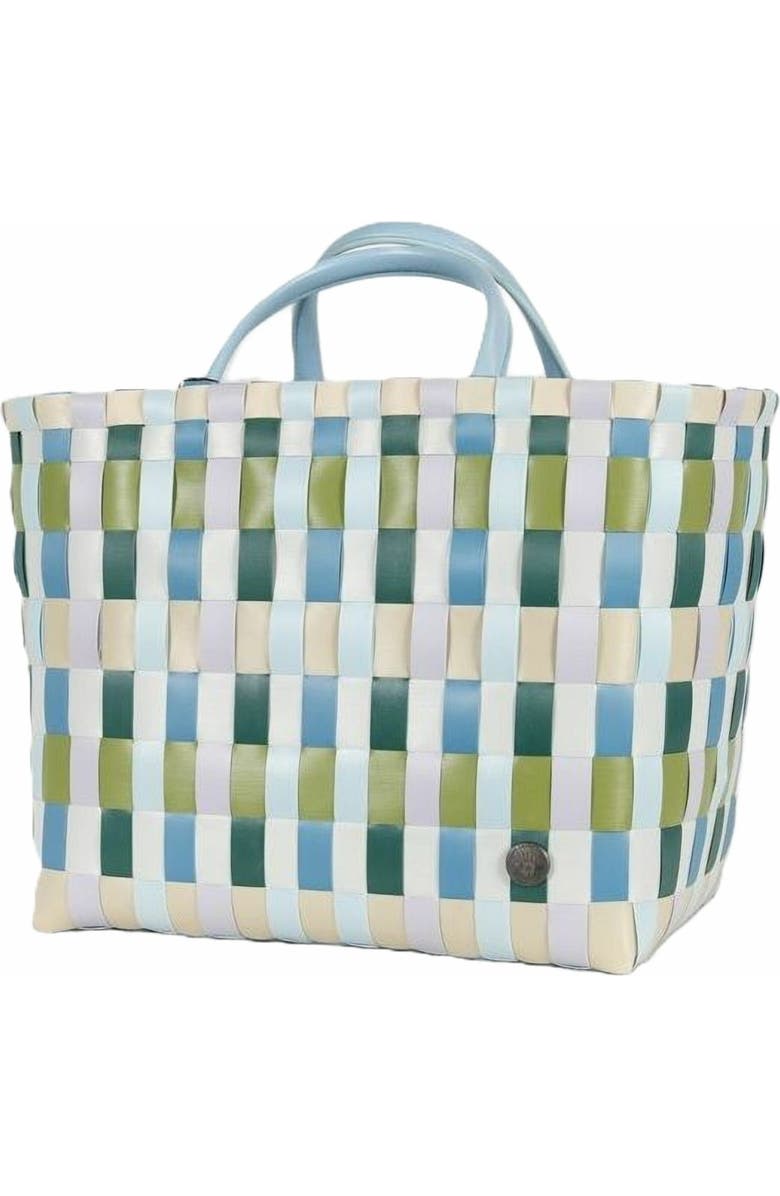 Handed By Multitone Recycled Plastic Shopper, Main, color, Guacamole Mix