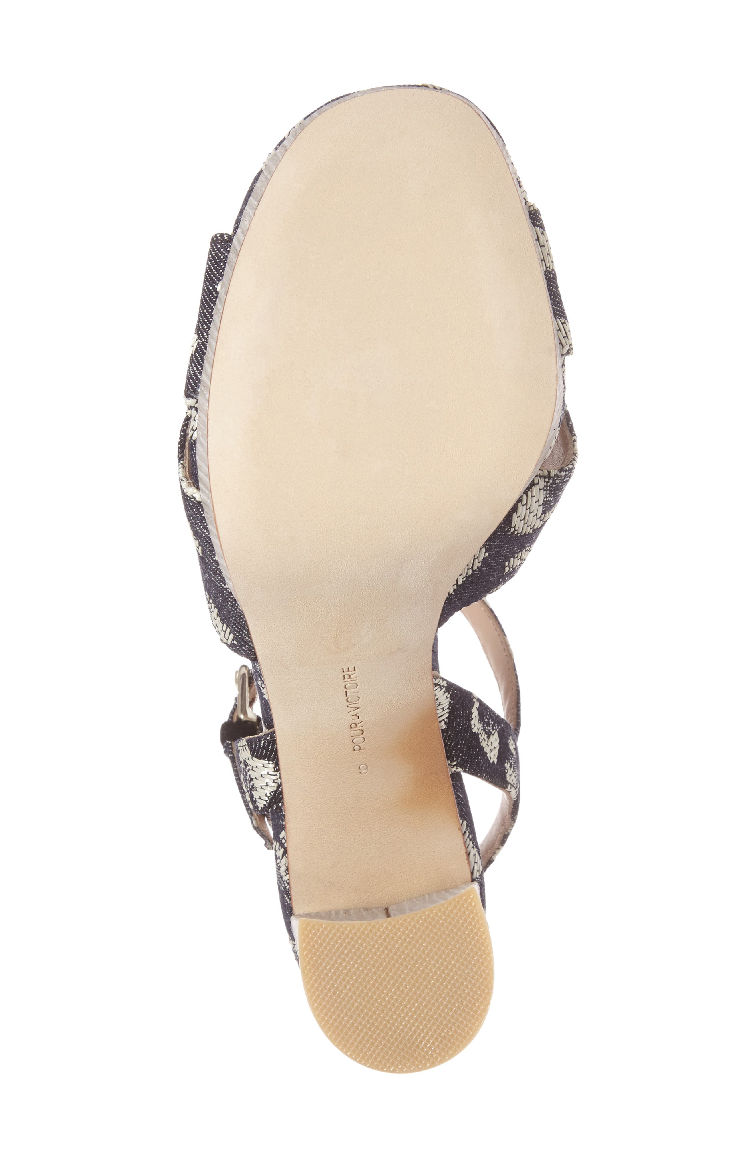 Pour la Victoire Cross Strap Platform Sandal, Alternate, color, 