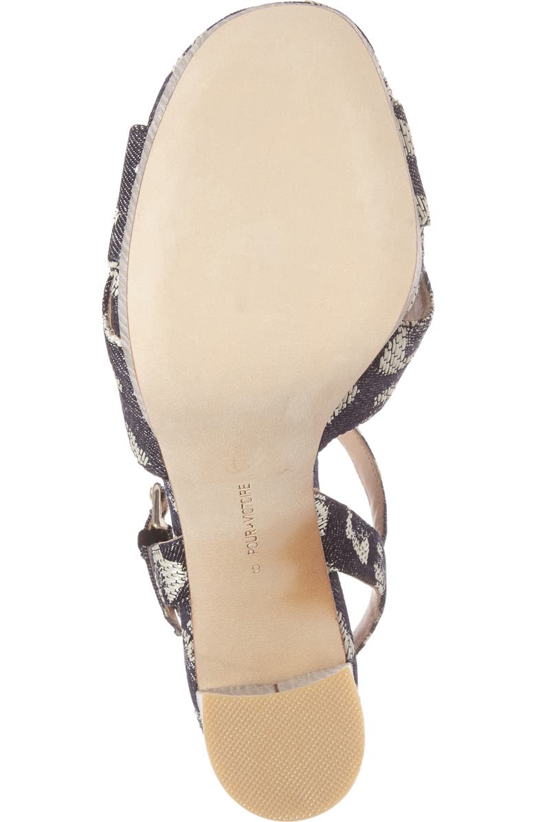 Pour la Victoire Cross Strap Platform Sandal, Alternate, color,