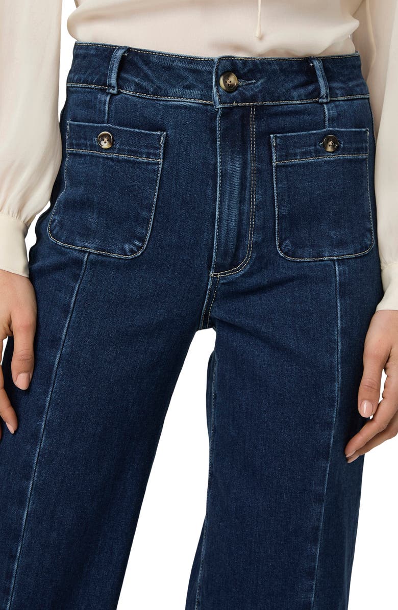 PAIGE Anessa Seamed High Waist Wide Leg Jeans, Alternate, color,