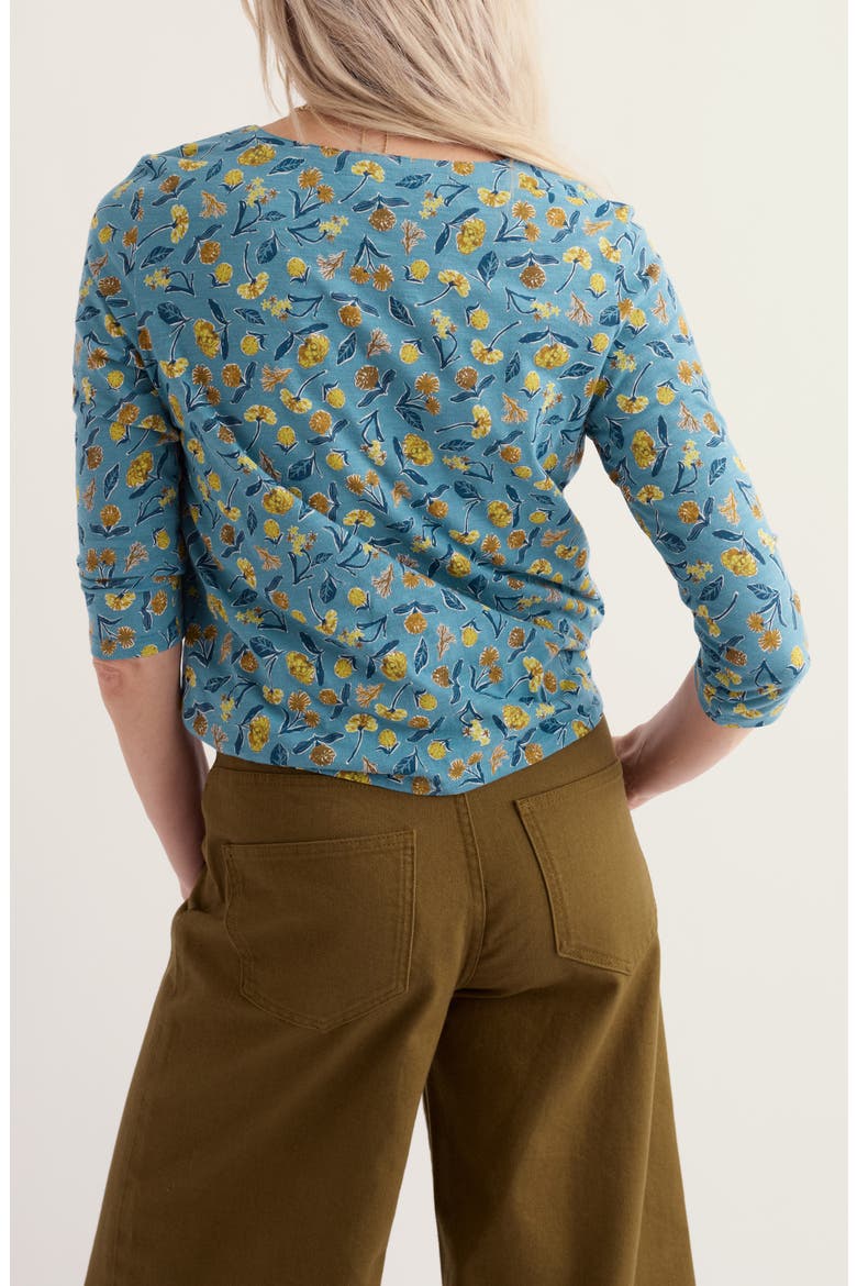 Studio Glass Organic Cotton Top, Alternate, color, PLANT CUTTINGS CADET