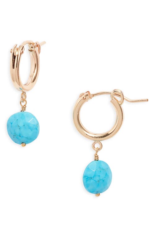 Nashelle Lucia Quartz Huggie Earrings In Gold
