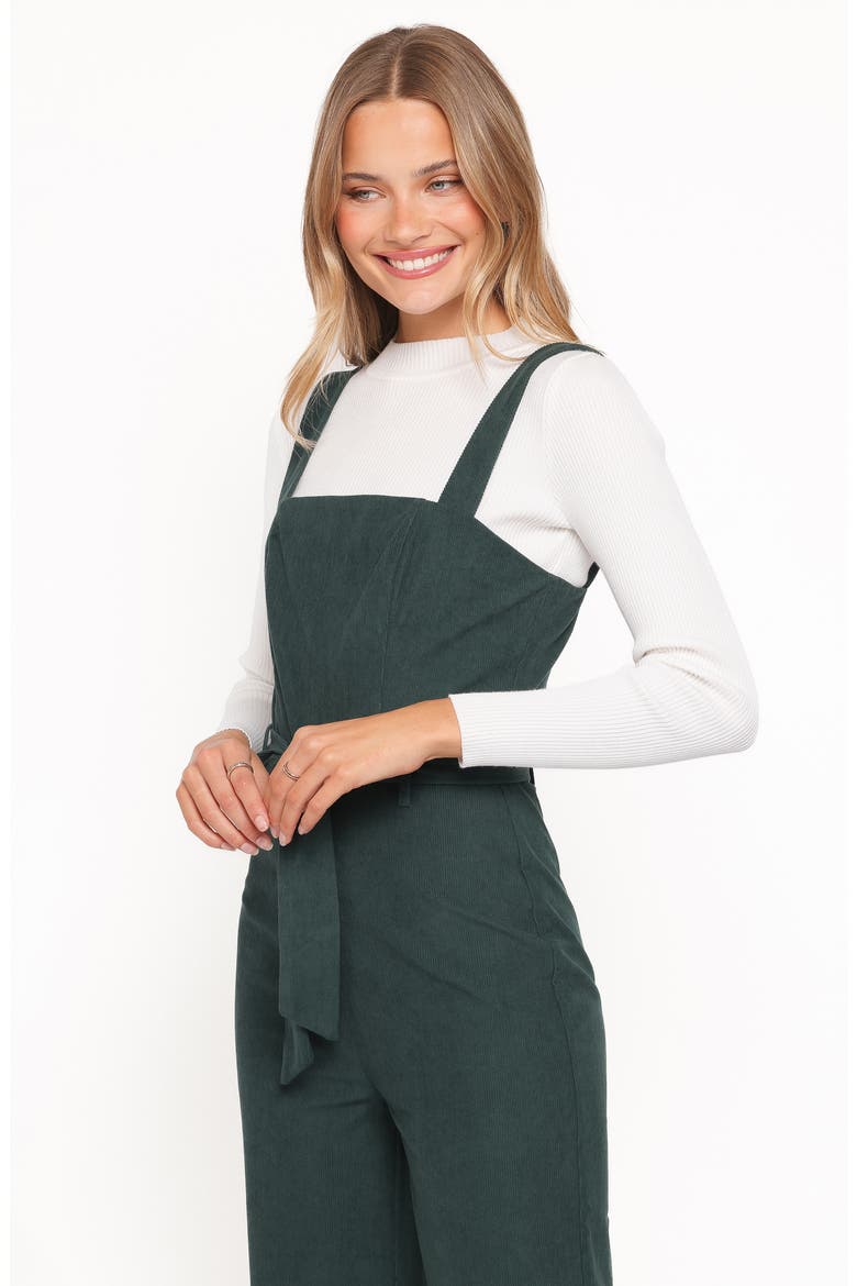 Selena Belted Corduroy Overalls, Alternate, color, GREEN