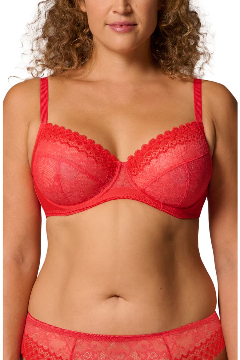 Radieuse Full Cup Underwire Bikini Top, Main, color, FLAMINGO
