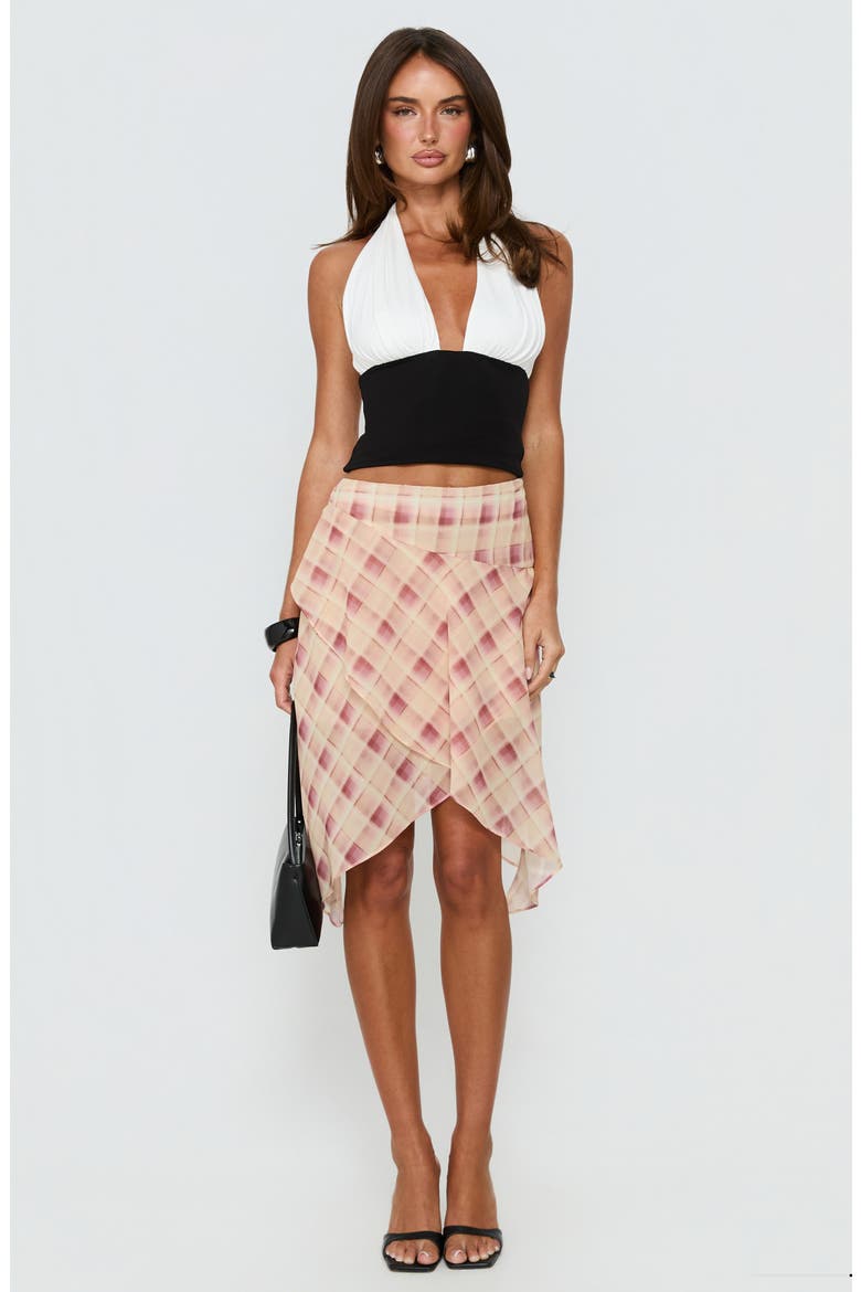 Natana Asymmetrical Midi Skirt, Alternate, color, MULTI CHECK