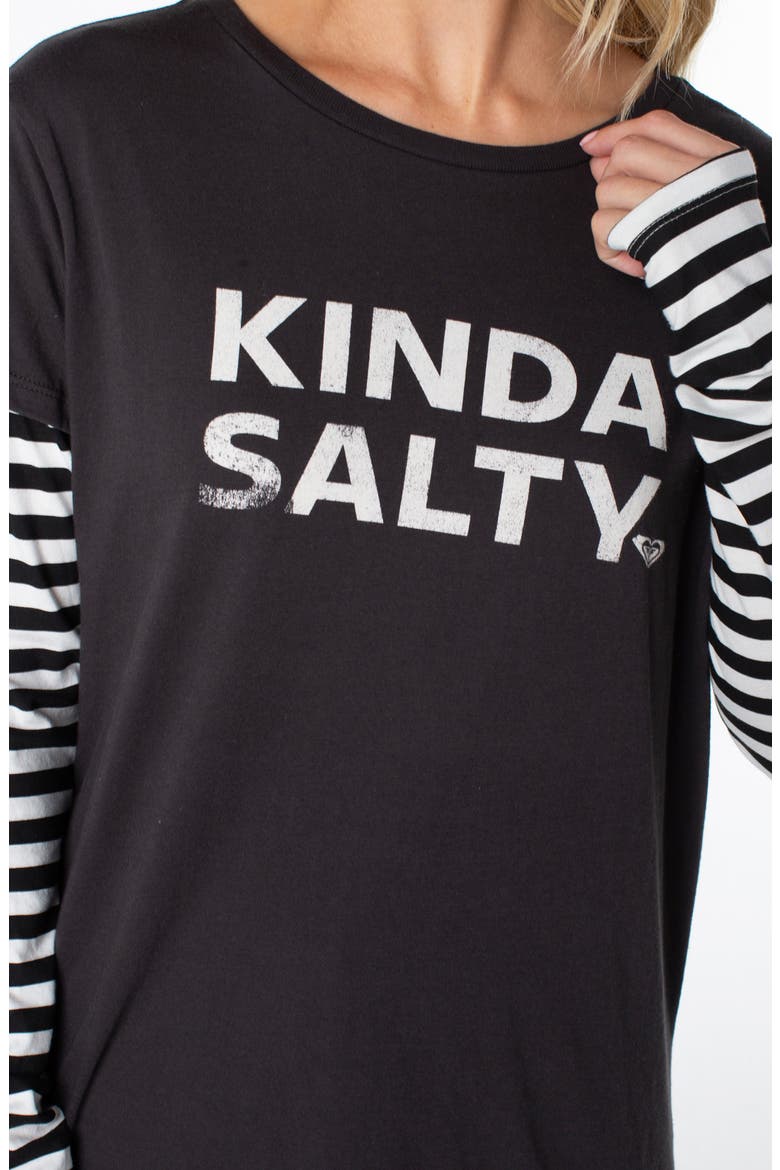 Kinda Salty Two-Fer T-Shirt, Alternate, color, PHANTOM