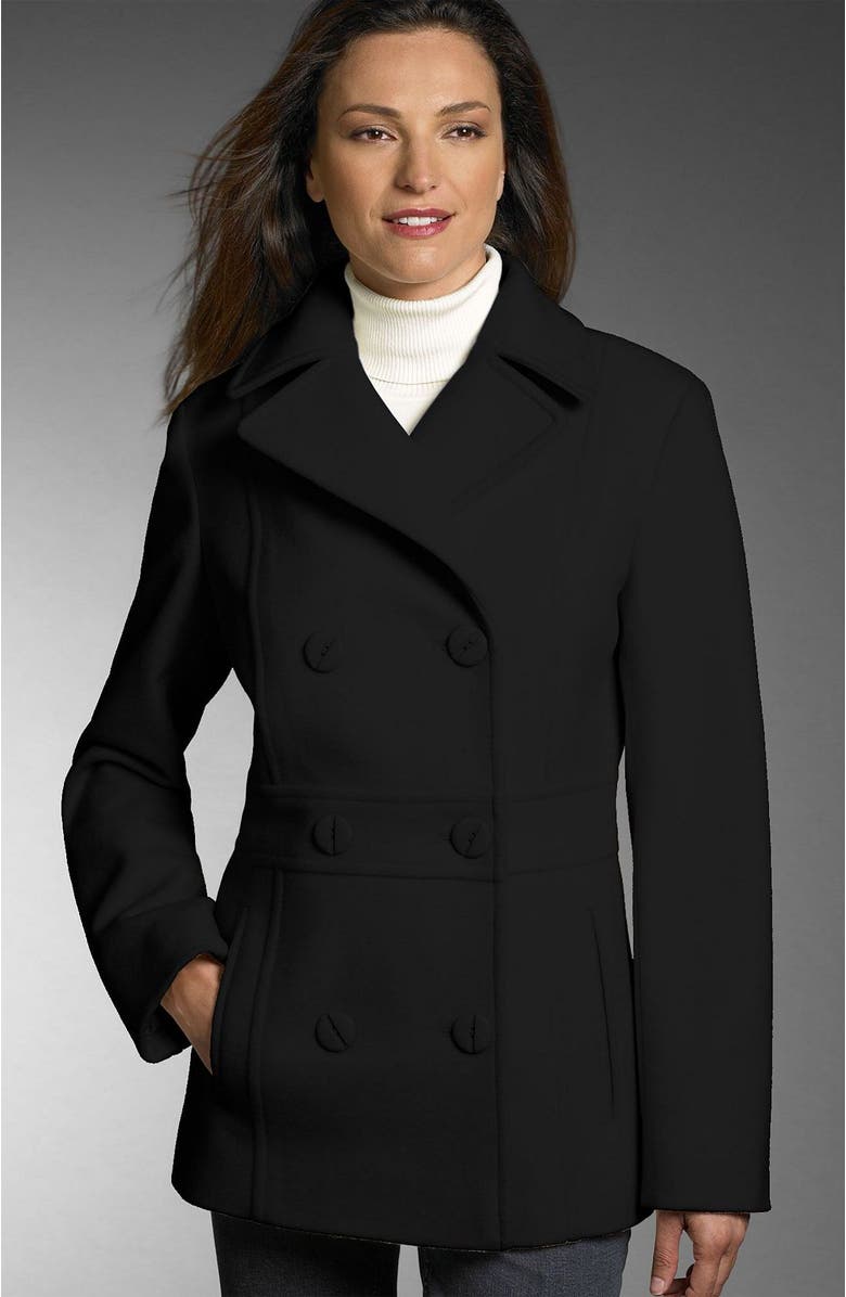 Reaction Kenneth Cole Kenneth Cole Reaction Wool Blend Peacoat, Main, color, 
