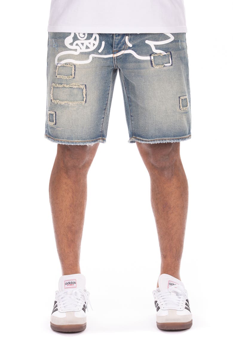 ICECREAM Returner Denim Shorts, Main, color, Chocolate Chip