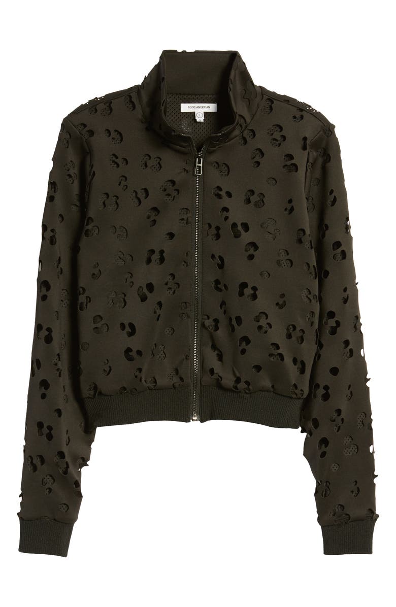 Good American Laser Scuba Crop Jacket, Alternate, color, 