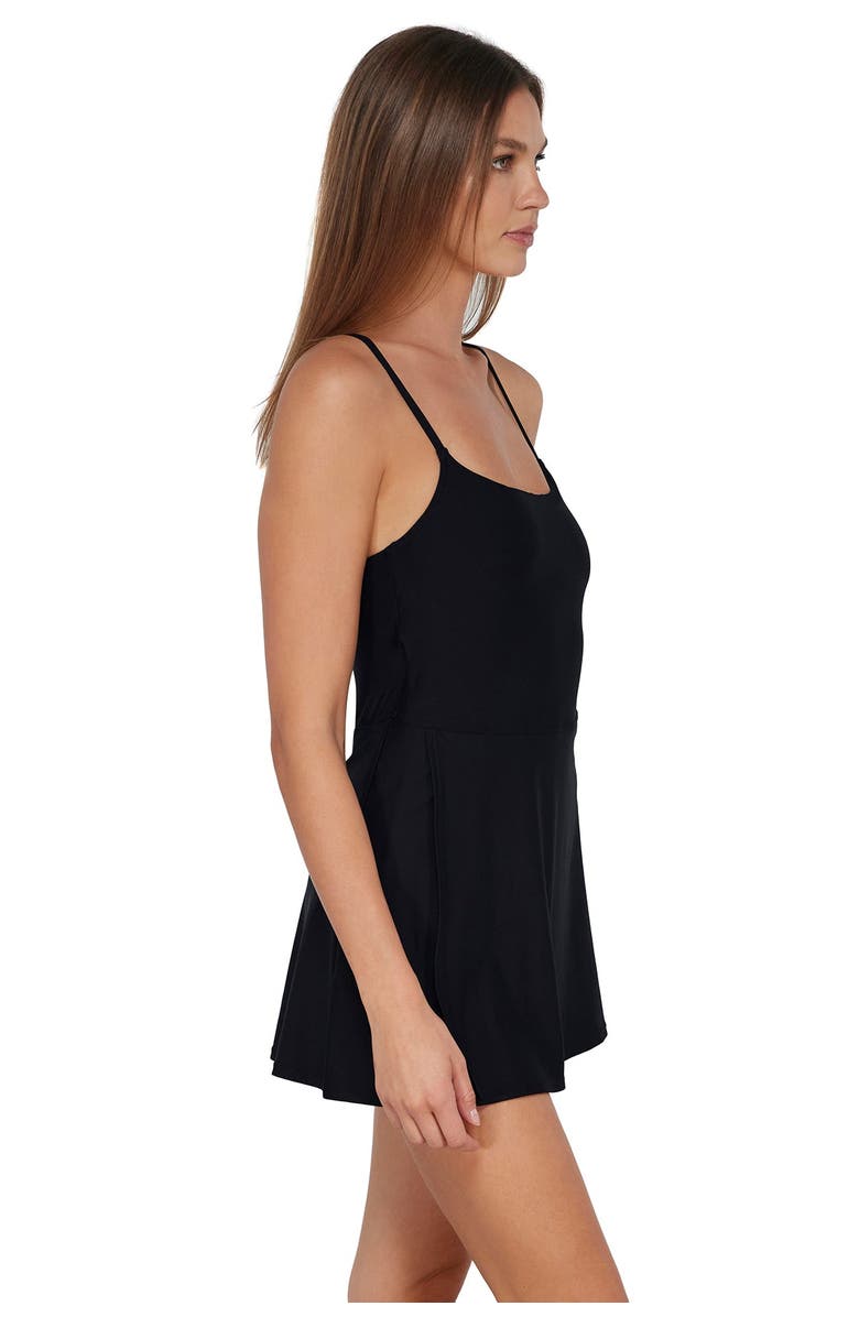 Sunsets Naomi Swim Dress, Alternate, color, Black