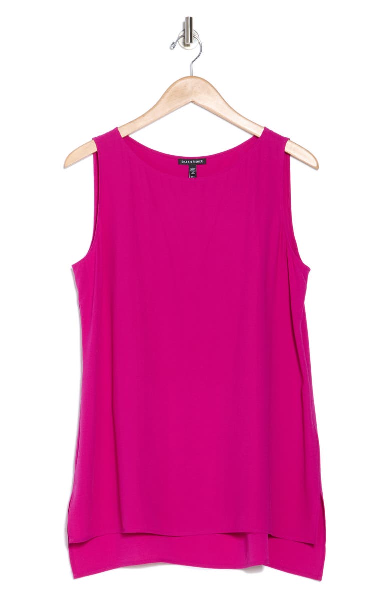 Eileen Fisher High-Low Silk Shell, Alternate, color, Cerse