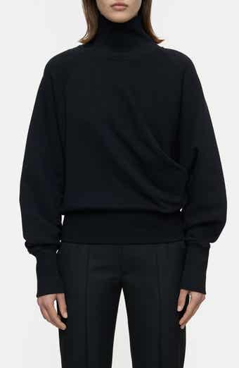 Closed Draped Turtleneck Organic Cotton Sweatshirt
