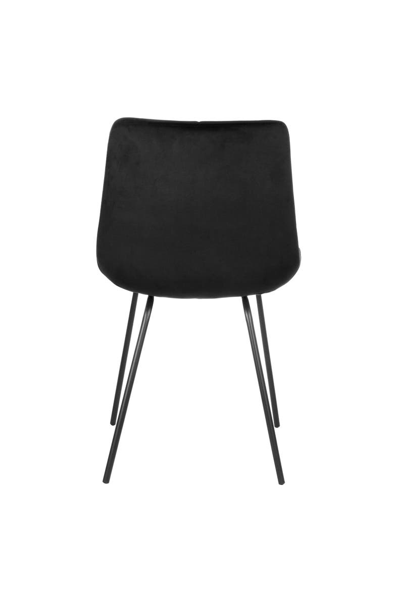2 Piece Tufted Chair with Metal Legs, Alternate, color, Black