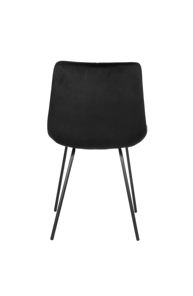 Elama 2 Piece Tufted Chair with Metal Legs, Alternate, color, Black