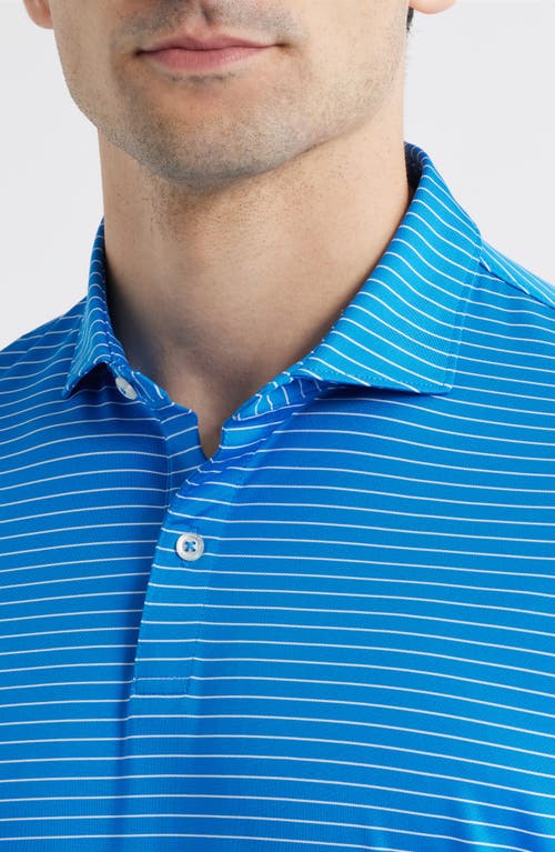 Johnnie-o Beau Stripe Performance Polo In Blue