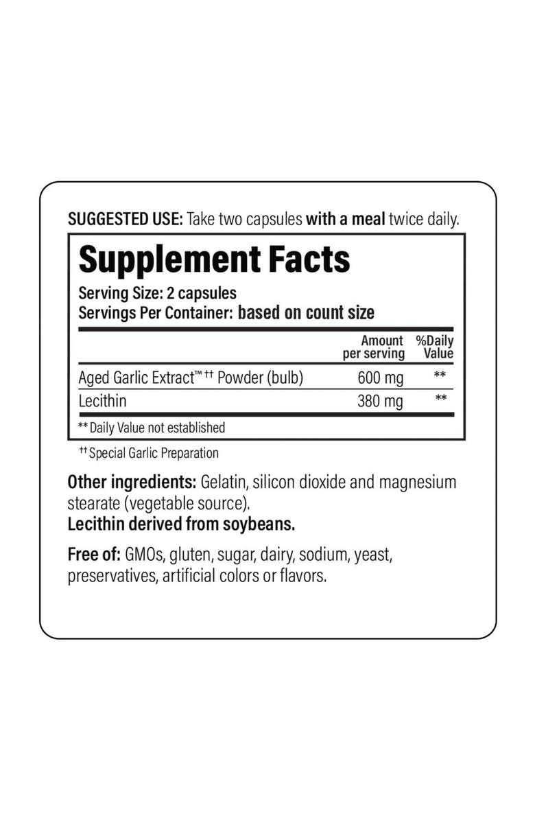 Kyolic Aged Garlic Extract Formula 104, Cholesterol Health, Capsules 300 Count, Alternate, color, NO COLOR