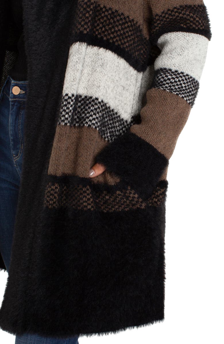 Liverpool Los Angeles Stripe Open Front Longline Coatigan, Alternate, color, 