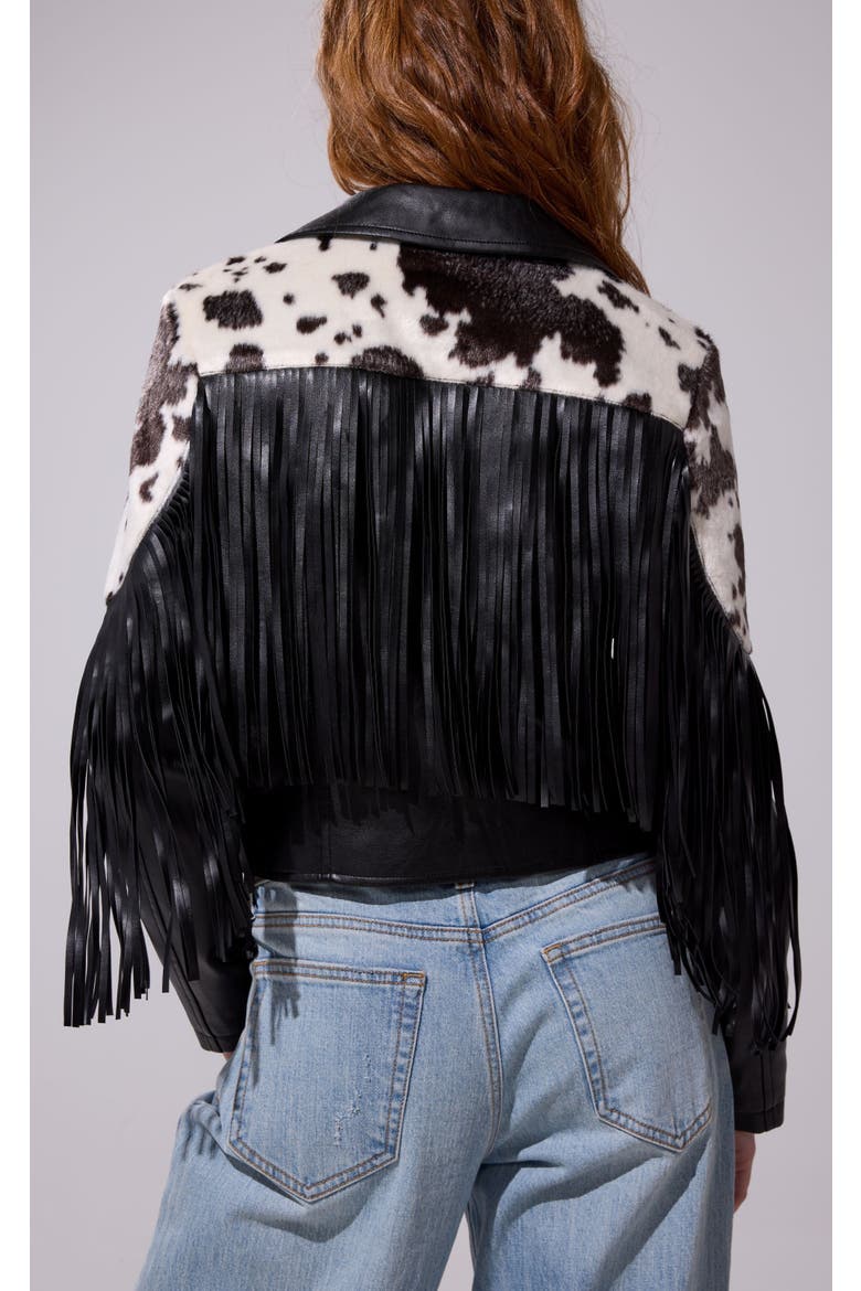 Olandria Fringe Jacket, Alternate, color, BLACKMULTI