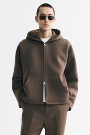 H&M Oversized Scuba Knit Hooded Jacket