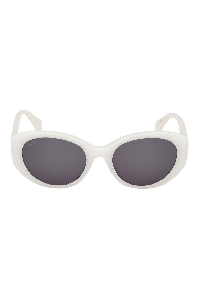 54mm Round Sunglasses, Main, color, WHITE/OTHER / SMOKE