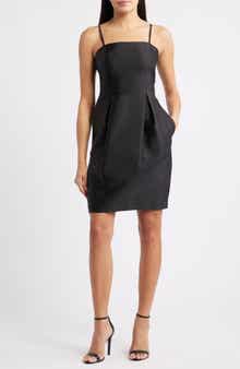 Eliza J Satin Twill Cocktail Dress