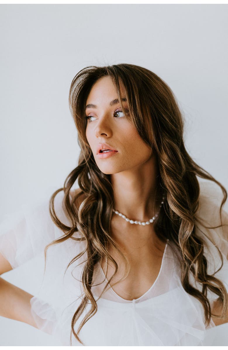 Untamed Petals Alyx Freshwater Pearl Necklace, Alternate, color, Gold