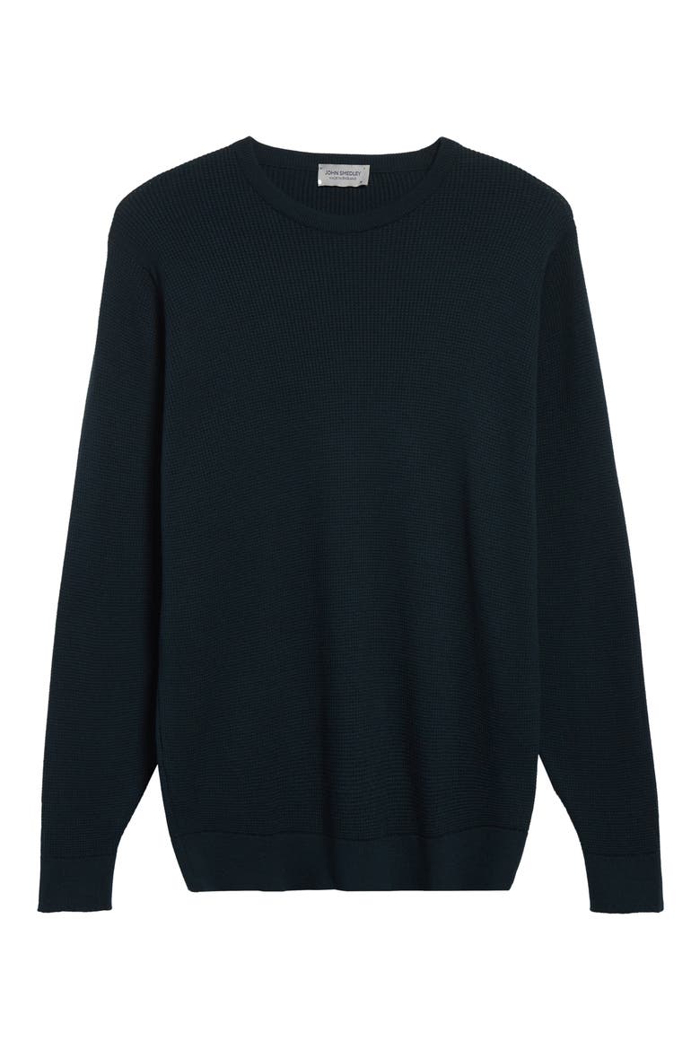 Calix Thermal Stitch Sea Island Cotton Sweater, Alternate, color, RAINFOREST