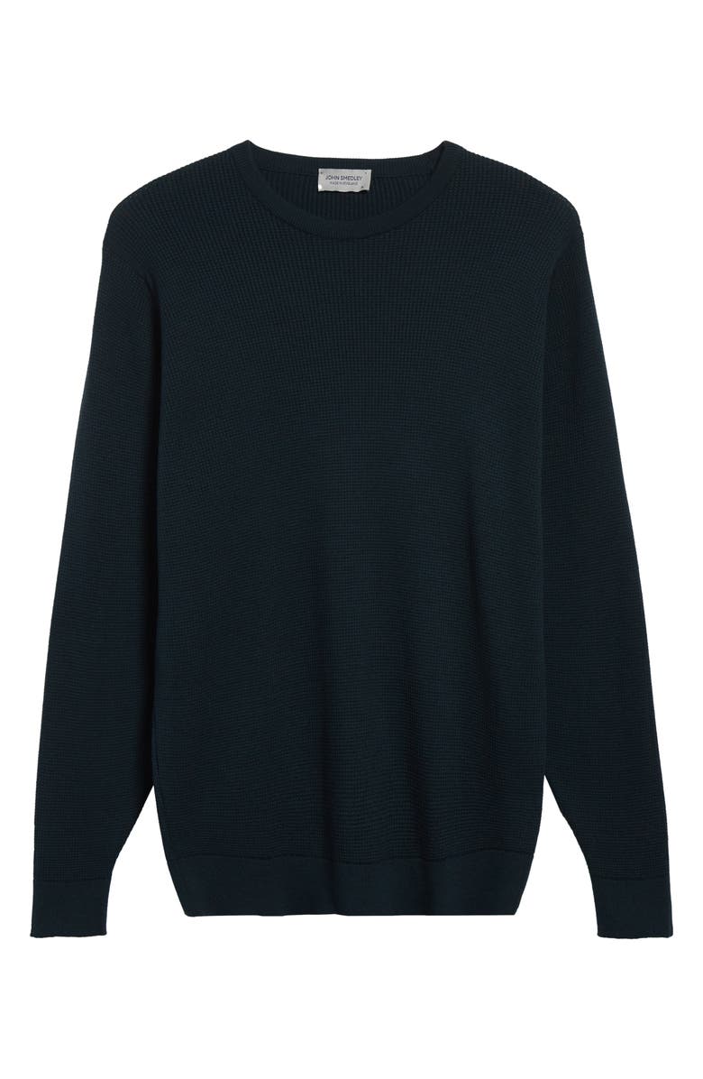 John Smedley Calix Thermal Stitch Sea Island Cotton Sweater, Alternate, color, Rainforest