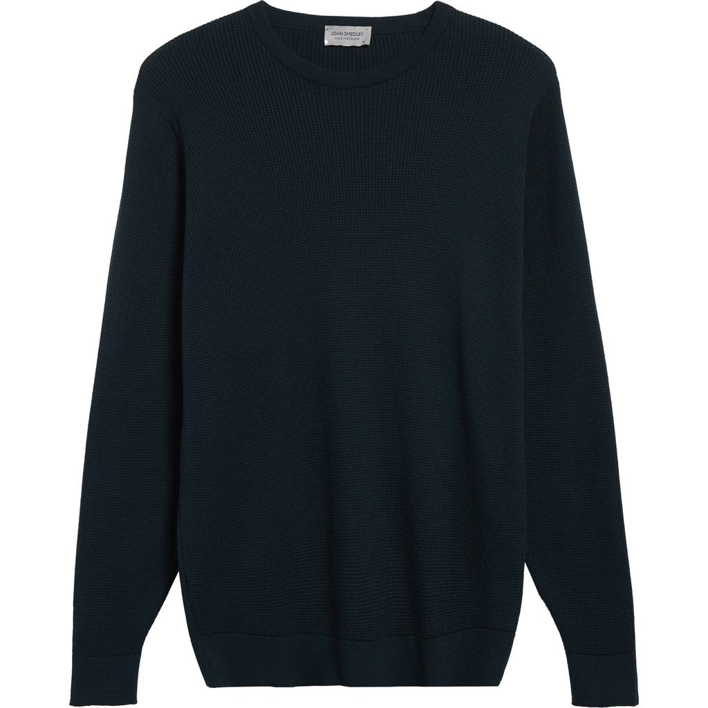 John Smedley Calix Thermal Stitch Sea Island Cotton Sweater In Rainforest