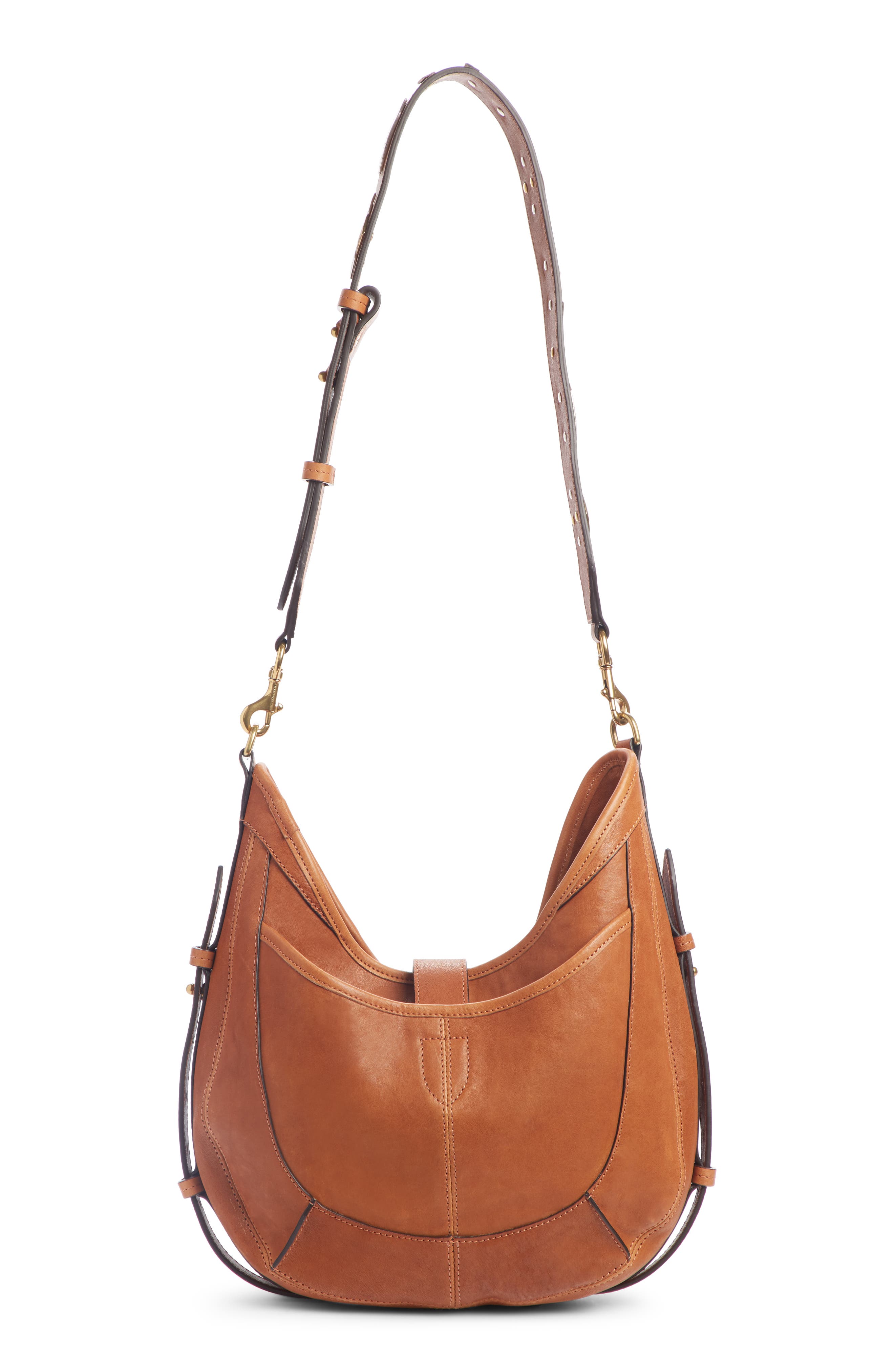 Isabel Marant Kaliko Leather Hobo Bag, Alternate, color, 