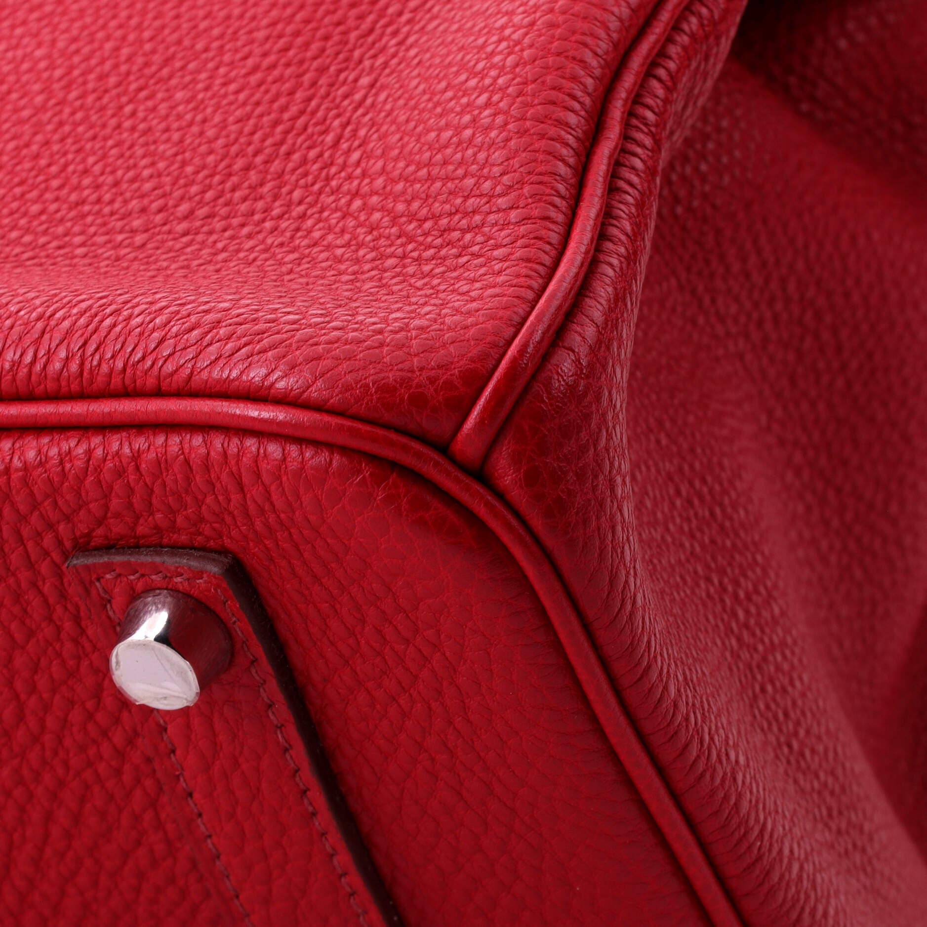 Birkin Handbag Red Vache Trekking with Palladium Hardware 35, Alternate, color, Red