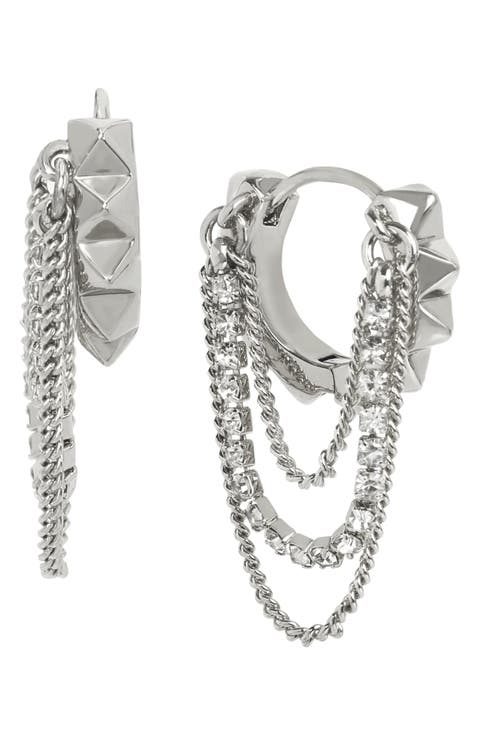 Muiltchain Huggie Hoop Earrings