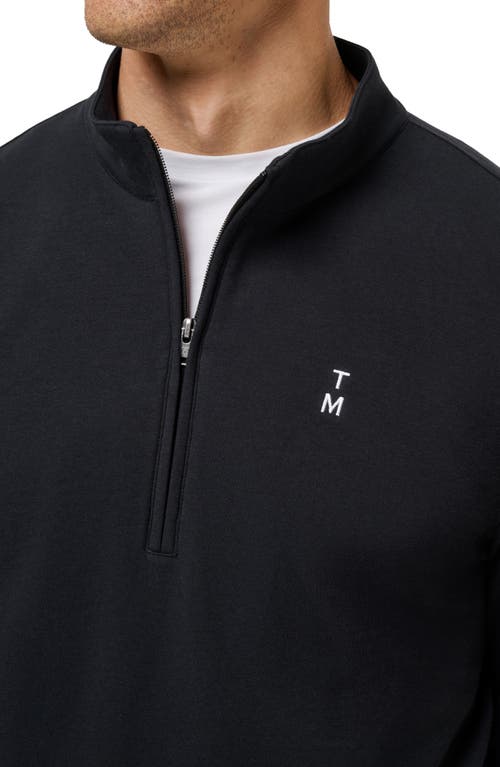 Travismathew Happier Hour Quarter Zip Top In Black